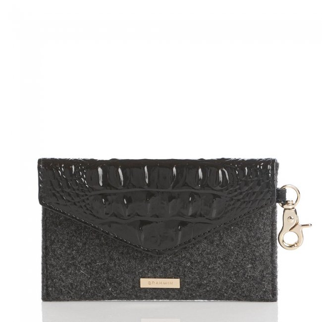 Brahmin Mini Envelope Case Charcoal Jamestown ID:Brahmin-202704