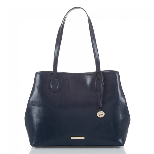 Brahmin Medium Julian Navy Topsail ID:Brahmin-202755