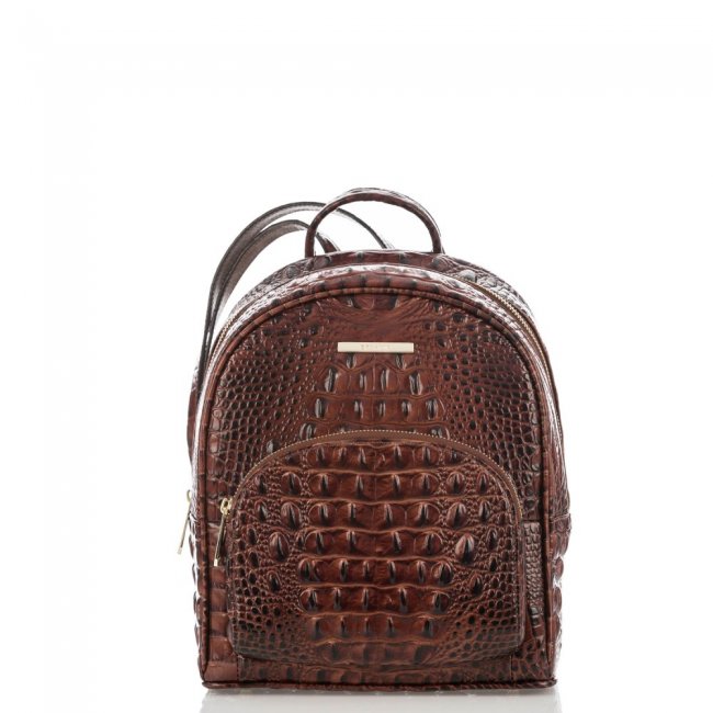 Brahmin Mini Dartmouth | Brown Leather Mini Backpack ID:Brahmin-203531