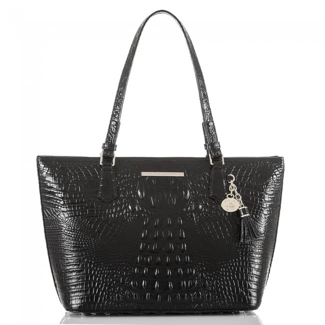 Brahmin Medium Asher | Black Leather Tote Handbag ID:Brahmin-202714 Brahmin Medium Asher | Black Leather Tote Handbag ID:Brahmin-202714