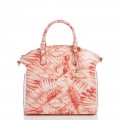 Brahmin Large Duxbury Satchel Pink Flamingo Melbourne ID:Brahmin-203085 Brahmin Large Duxbury Satchel Pink Flamingo Melbourne ID:Brahmin-203085