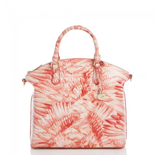 Brahmin Large Duxbury Satchel Pink Flamingo Melbourne ID:Brahmin-203085