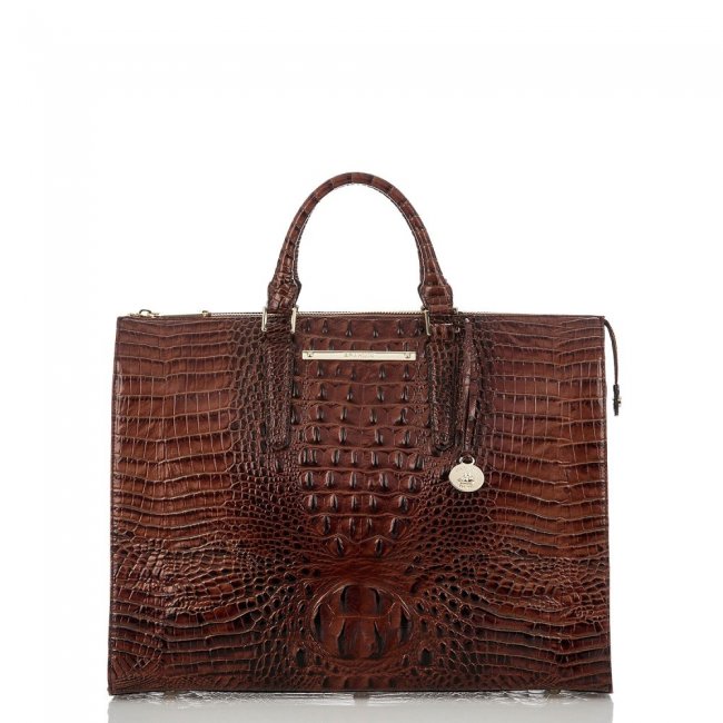 Brahmin Business Tote Bag | Pecan Melbourne ID:Brahmin-203470 Brahmin Business Tote Bag | Pecan Melbourne ID:Brahmin-203470
