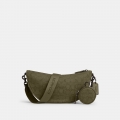 Coach Hall Soft Sling Bag In Signature Jacquard 30 - Green