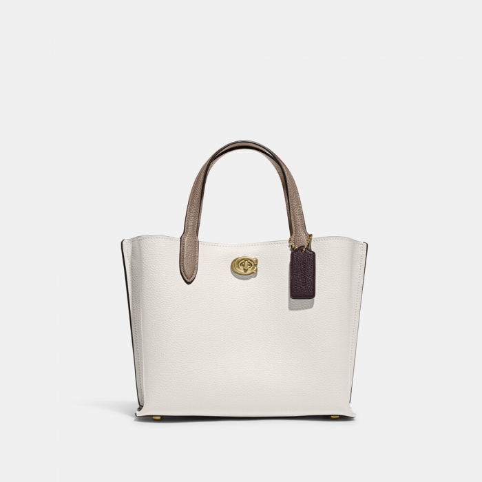 Coach Willow Tote 24 In Colorblock - chalk multi