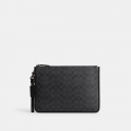 Coach Charter Pouch In Signature Canvas - Black