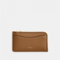 Coach New York Zip Card Case - MEDIUM BROWN Coach New York Zip Card Case - MEDIUM BROWN