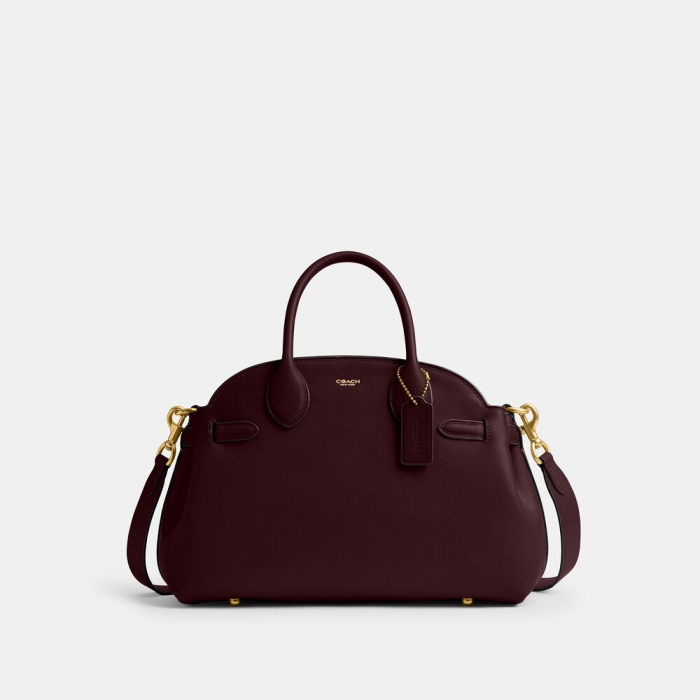 Coach Soft Empire Carryall Bag 28 - BURGUNDY