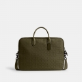 Coach Theo Work Bag In Signature Jacquard 27 - Green Coach Theo Work Bag In Signature Jacquard 27 - Green