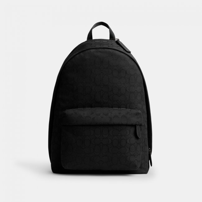 Coach Hall Backpack In Signature Jacquard 29 - Black