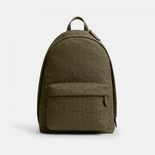 Coach Hall Backpack In Signature Jacquard 29 - Green