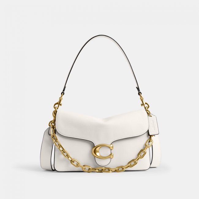Coach Chain Tabby Shoulder Bag - WHITE Coach Chain Tabby Shoulder Bag - WHITE