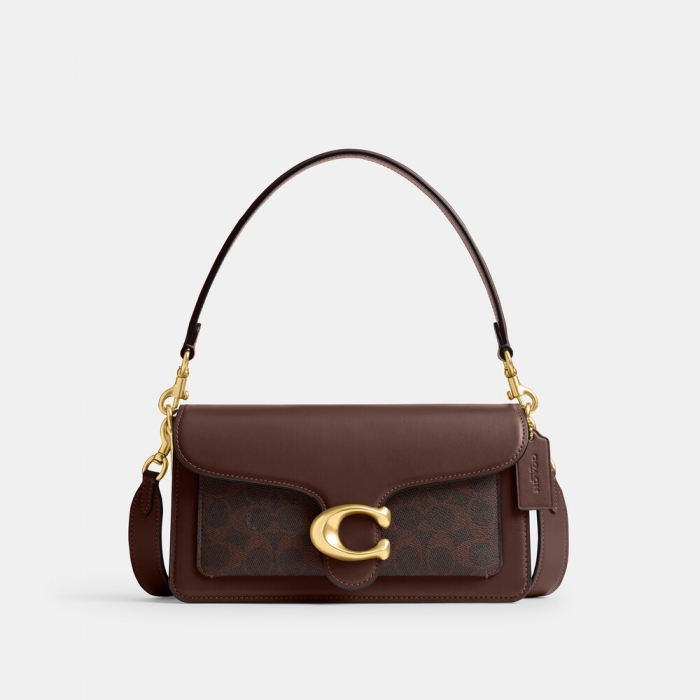 Coach Tabby Shoulder Bag 26 In Signature Canvas - DARK BROWN