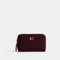 Coach Essential Small Zip Around Card Case - BURGUNDY Coach Essential Small Zip Around Card Case - BURGUNDY