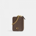 Coach Essential Chain Card Case - Brown Coach Essential Chain Card Case - Brown