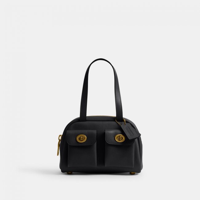Coach Twin Turnlock Bag 20 - Black