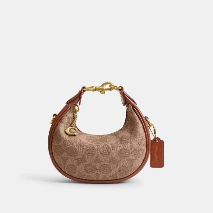 Coach Jonie Bag In Signature Canvas 15 - Light/Pastel Brown