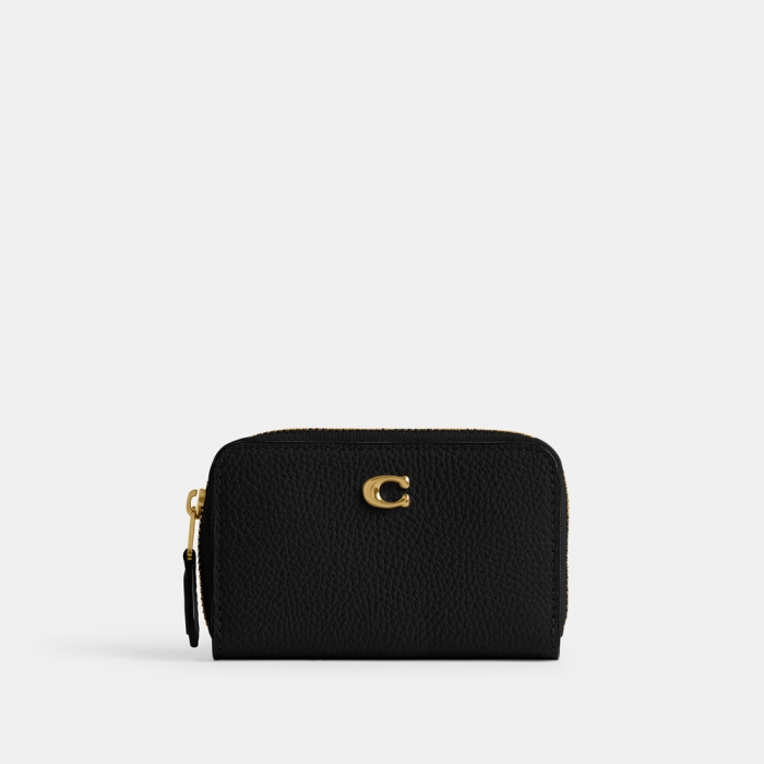 Coach Essential Small Zip Around Card Case - Black