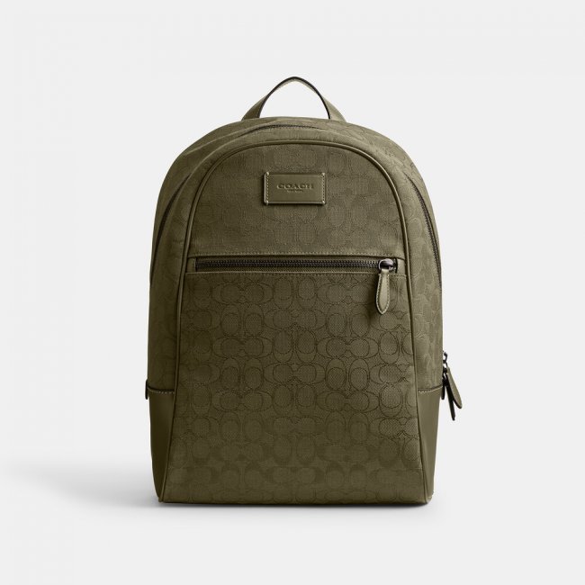 Coach Theo Backpack In Signature Jacquard 27 - Green