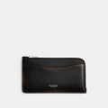 Coach New York Zip Card Case In Loved Leather - BLK Coach New York Zip Card Case In Loved Leather - BLK