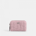 Coach Essential Small Zip Around Card Case With Quilting - Pink Coach Essential Small Zip Around Card Case With Quilting - Pink