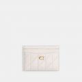 Coach Essential Card Case With Pillow Quilting - WHITE