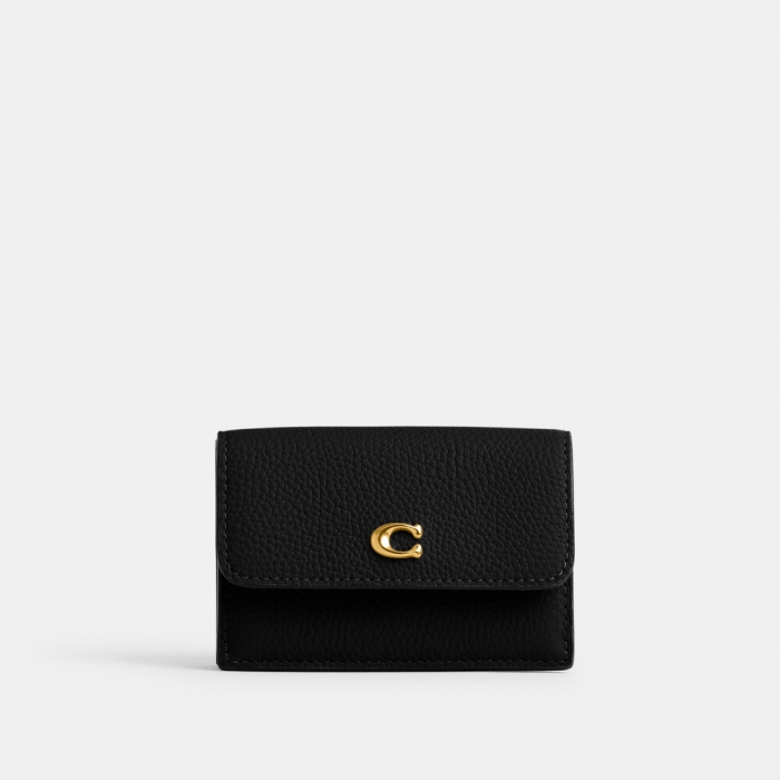 Coach Essential Mini Trifold Wallet - Black