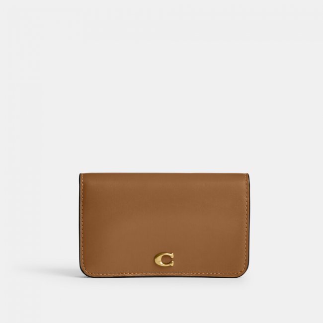 Coach Essential Slim Card Case - MEDIUM BROWN