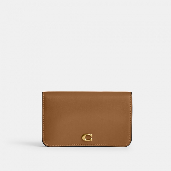 Coach Essential Slim Card Case - MEDIUM BROWN