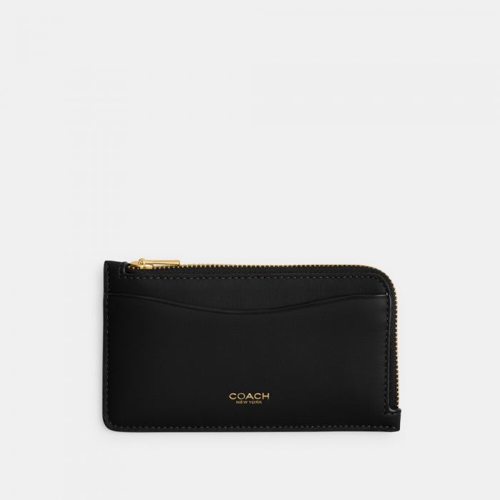 Coach New York Zip Card Case - Black