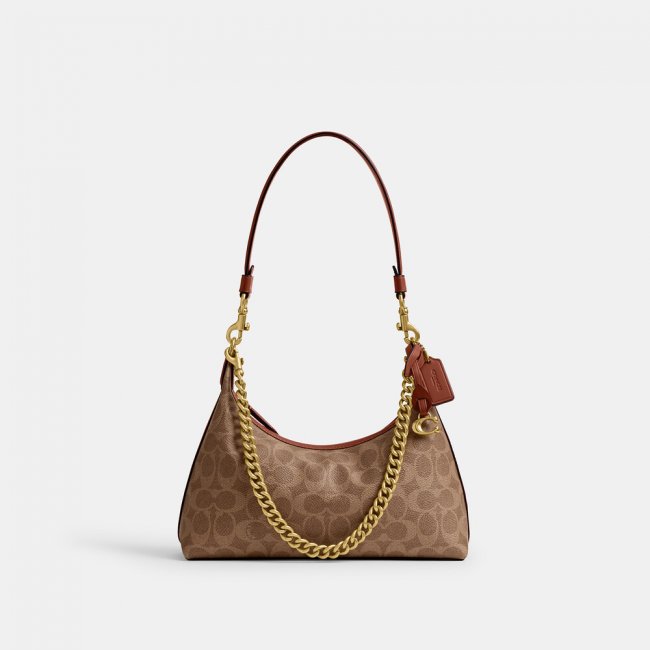 Coach Juliet Shoulder Bag 25 In Signature Canvas - Light/Pastel Brown
