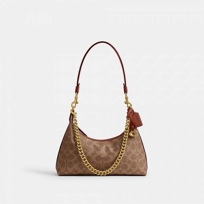 Coach Juliet Shoulder Bag 25 In Signature Canvas - Light/Pastel Brown
