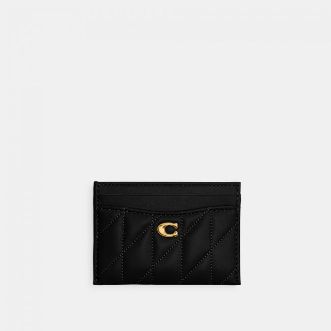 Coach Essential Card Case With Pillow Quilting - BLK