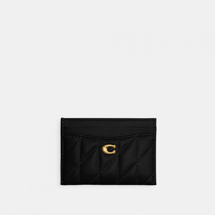 Coach Essential Card Case With Pillow Quilting - BLK