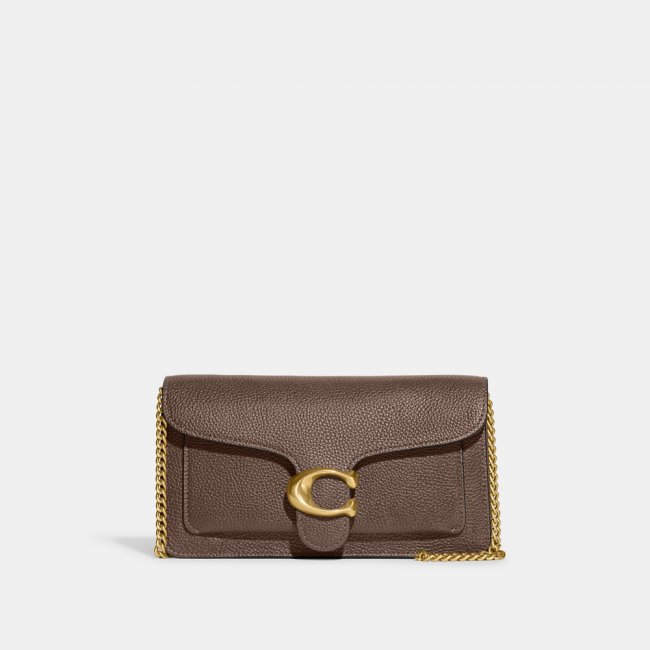 Coach Tabby Chain Clutch 21 - DARK STONE