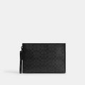 Coach Charter Pouch In Signature Canvas - Black