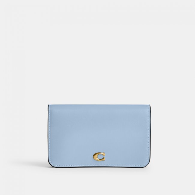 Coach Essential Slim Card Case - Light/Pastel Blue