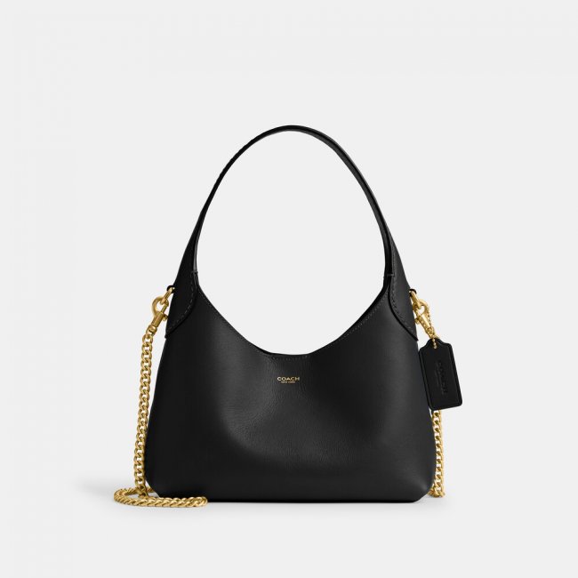 Coach Brooklyn Shoulder Bag 23 - Black Coach Brooklyn Shoulder Bag 23 - Black