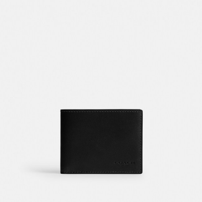 Coach Slim Billfold Wallet - Black