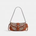 Coach Soho Bag 25 In Crystal Signature Jacquard - Brown
