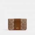 Coach Essential Slim Card Case In Signature Canvas - Brown II