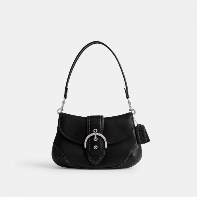 Coach Soho Bag In Regenerative Leather 26 - Black Coach Soho Bag In Regenerative Leather 26 - Black