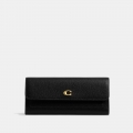 Coach Mila Long Flap Wallet - Black