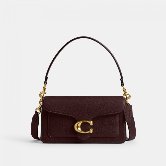 Coach Tabby Shoulder Bag 26 - BURGUNDY