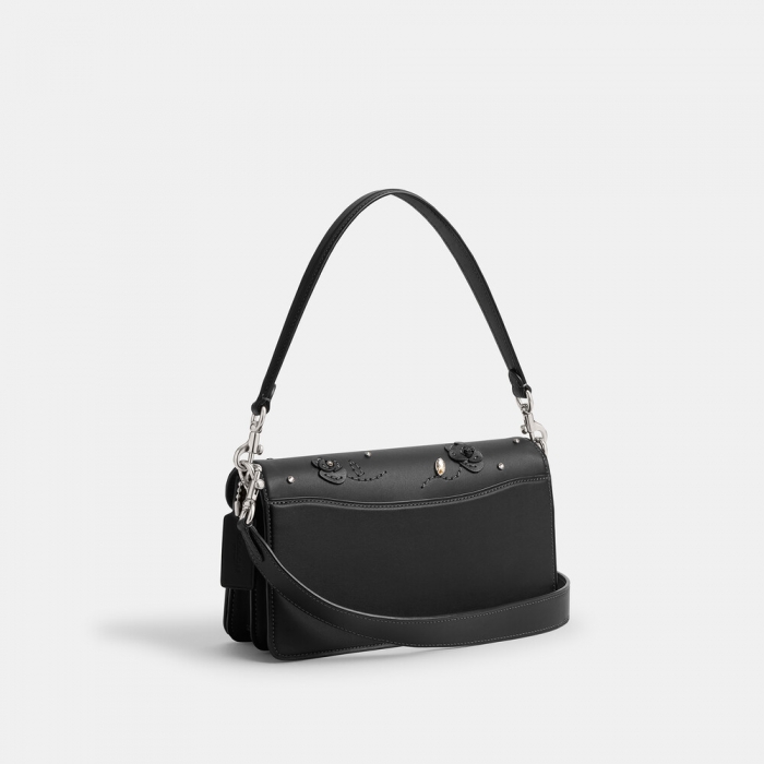 Coach Tabby Shoulder Bag 26 With Crystal Embellishment - Black