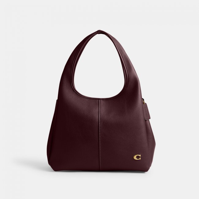 Coach Lana Shoulder Bag - BURGUNDY