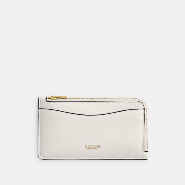 Coach New York Zip Card Case - WHITE