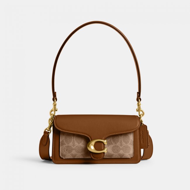 Coach Tabby Shoulder Bag 20 In Signature Canvas - Light/Pastel Brown Coach Tabby Shoulder Bag 20 In Signature Canvas - Light/Pastel Brown