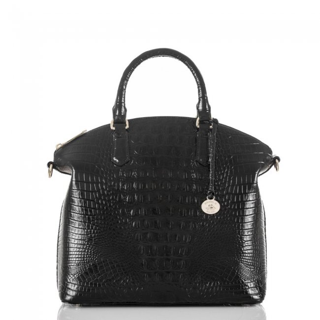 Brahmin Large Duxbury Satchel | Large Black Leather Satchel ID:Brahmin-203066