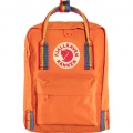 Kanken Rainbow Mini - Burnt Orange-Rainbow Pattern Kanken Rainbow Mini - Burnt Orange-Rainbow Pattern